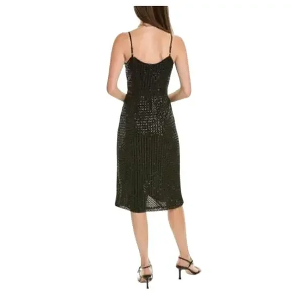 New Eliza J black sequined party cocktail dress size 10 - Picture 2 of 7